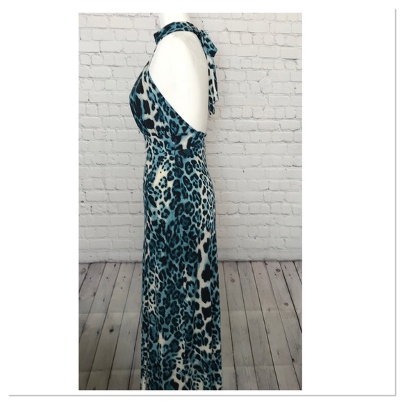 Boutique | Dresses | Blue Leopard Print Dress | Poshmark